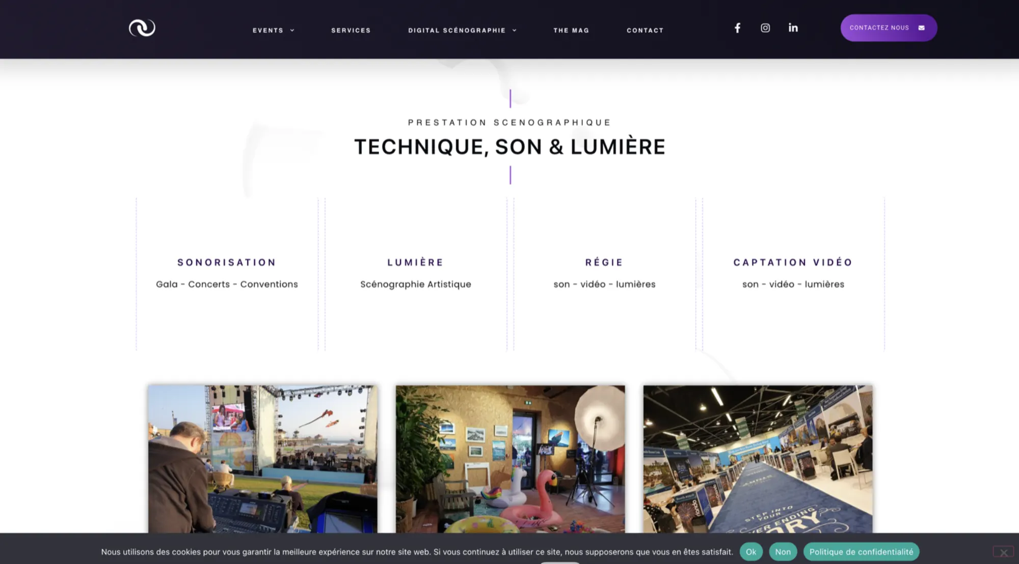 Capture d’écran du site de l’agence Magnitude, vue 2