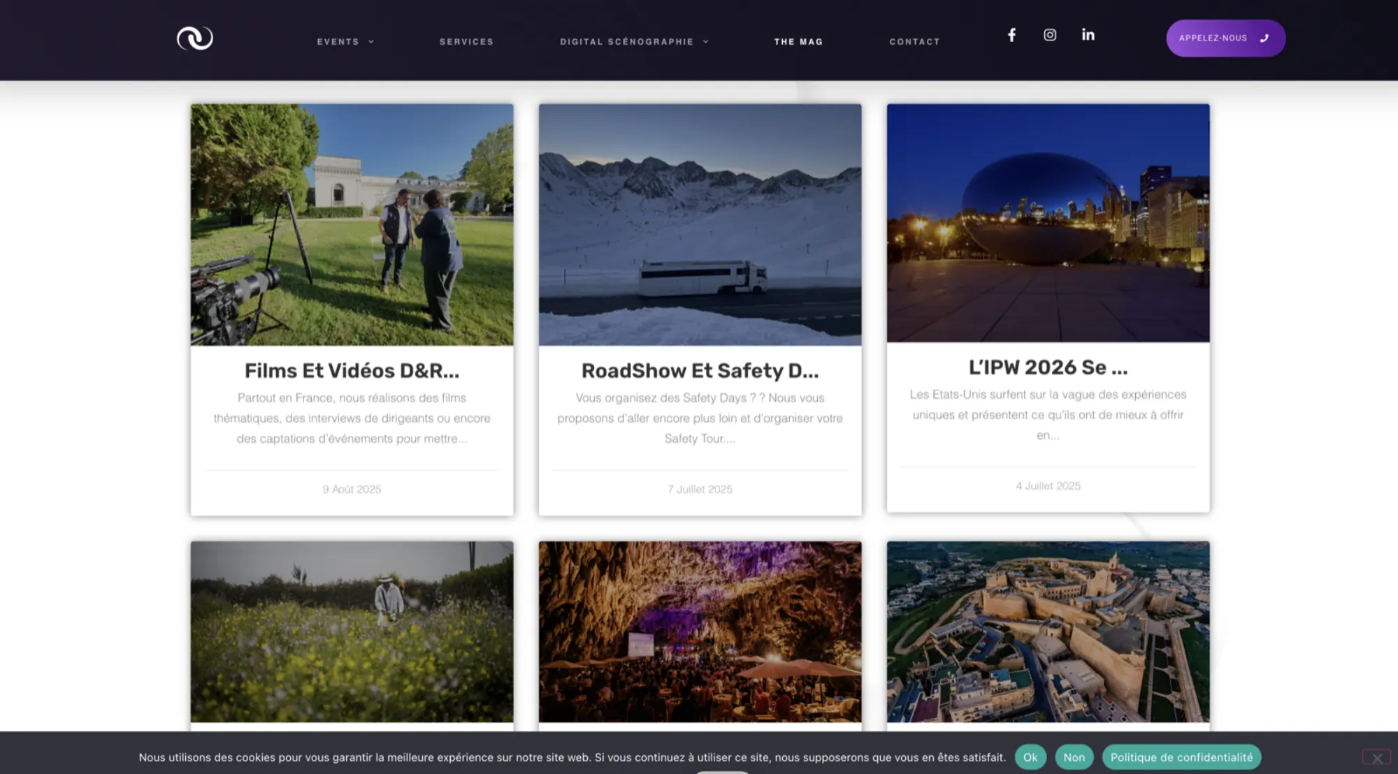 Capture d’écran du site de l’agence Magnitude, vue 4